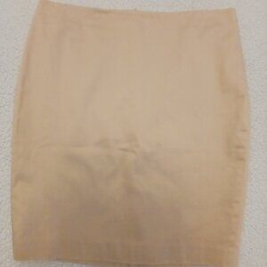 Beige Cotton Pencil Skirt - size 12